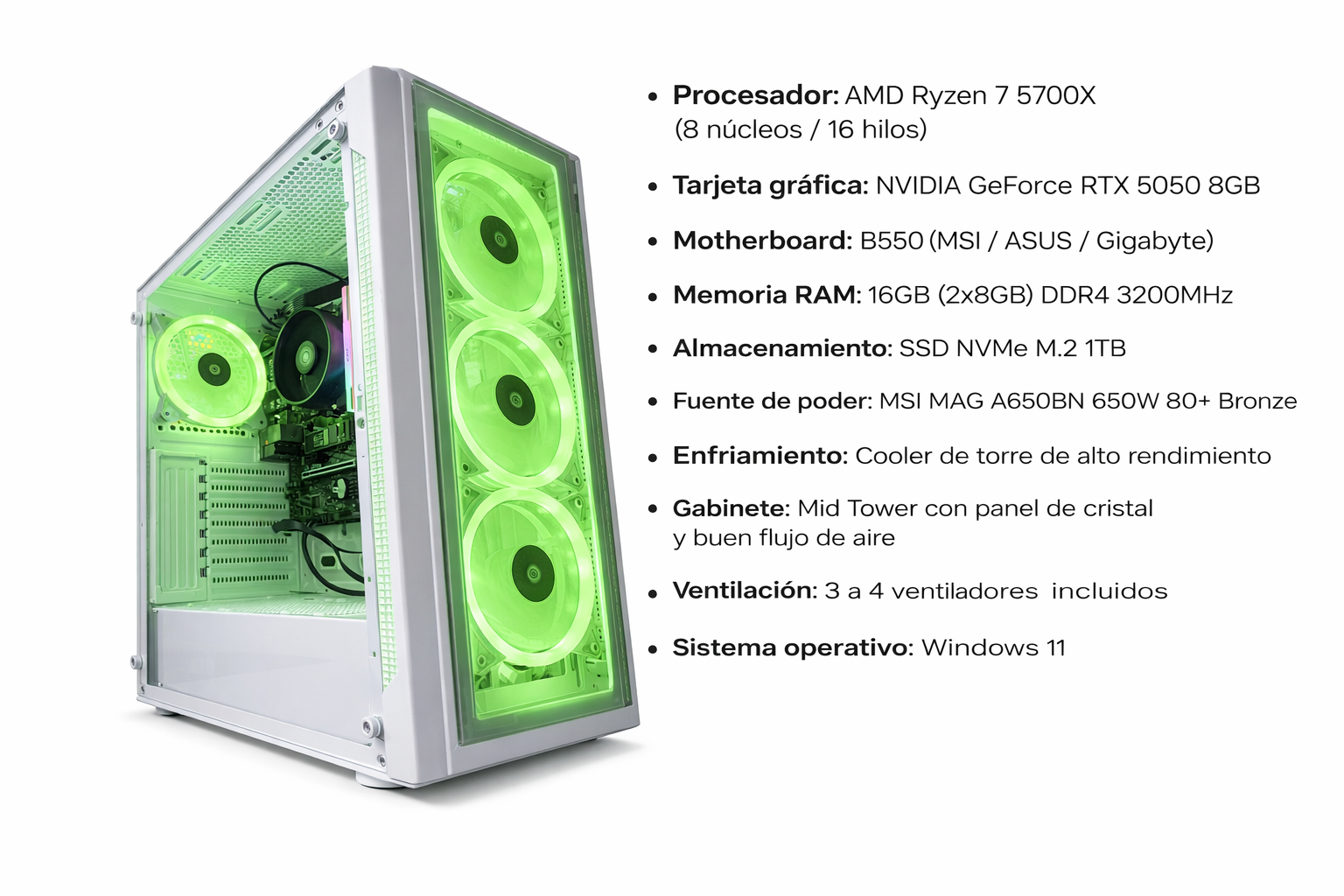 PC STARTER PRO | RTX 5050 | 16GB | Gaming Inicial