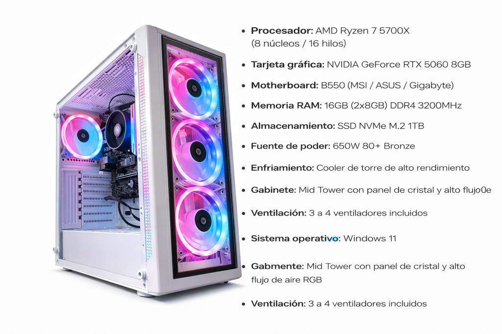 PC WARZONE PRO | RTX 5060 | 16GB | 120+ FPS