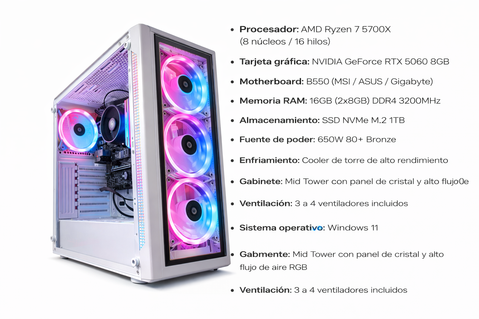 PC WARZONE PRO | RTX 5060 | 16GB | 120+ FPS
